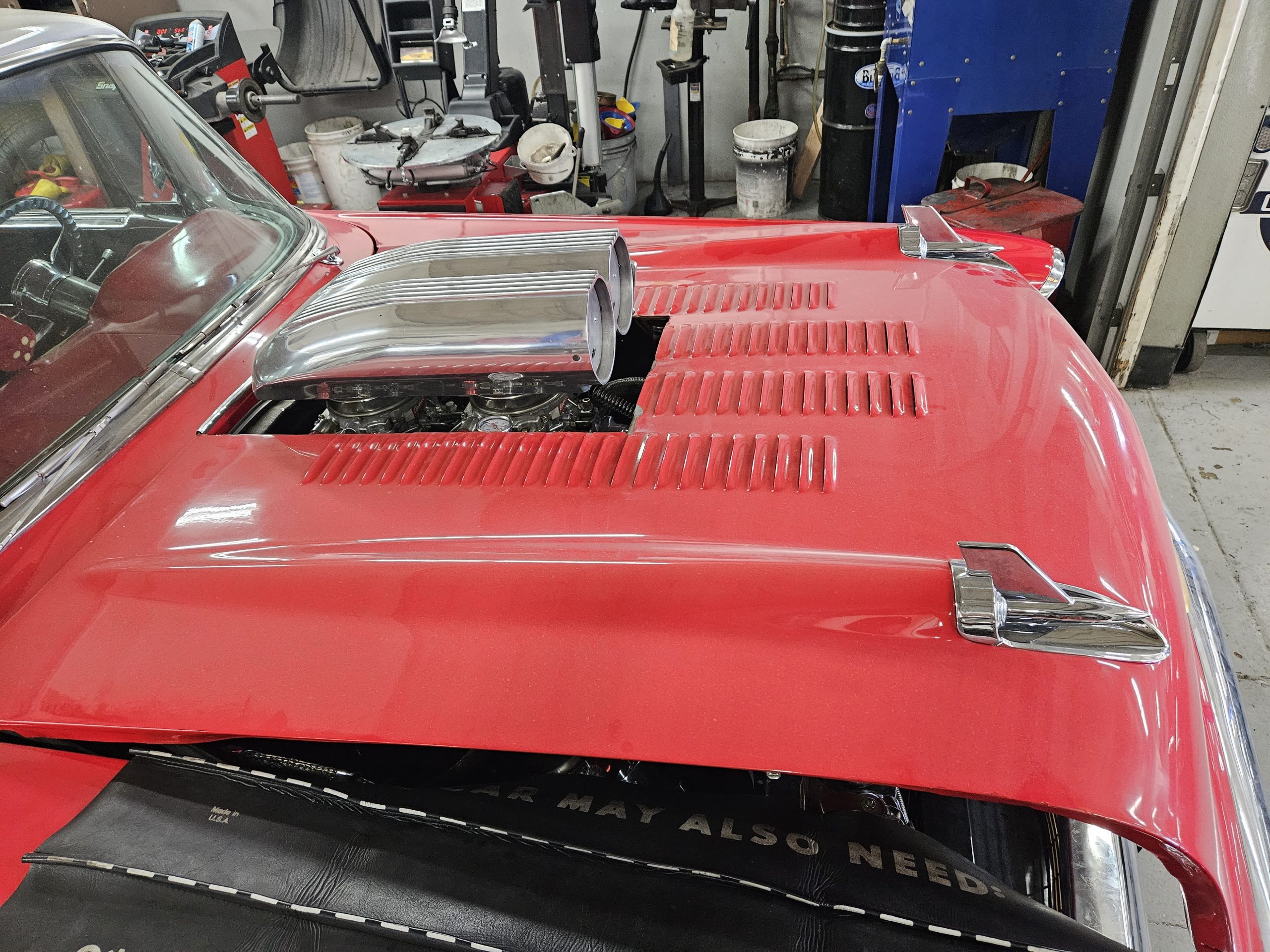1957 chevy blower hood